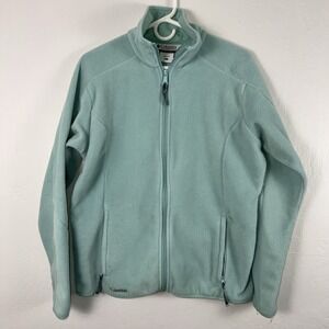 Columbia Women's Full Zip Fleece Jacket w/Pockets.‎ Size Large ✅ Seafoam/Teal